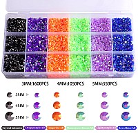 Rodaky 19200Pcs Resin Flatback Rhinestones For Crafts 6 Color Round Crystals Gem Stones 3 Size Jelly Ab Crystal Nail Rhinestones