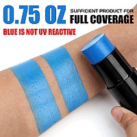 Blue Face Body Paint Sticks For Kids Adults Oil Based Halloween Face Painting Kit With Brush Body Paint Blue Eye Black Stick F