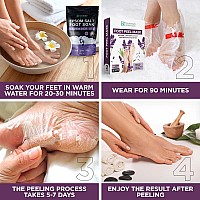 Lavinso Lavender Foot Exfoliator Peeling Mask For Dry Cracked Feet 3 Pack Remove Dead Skin And Callus Foot Peel Mask For B