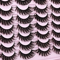 Mink Lashes Fluffy Russian Mink Lashes Extension 17Mm Wispy False Eyelashes 6D D Curl Russian Strip Lashes Pack By Kiromiro