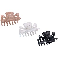 Parcelona French Classic Very Small 1 12 Claw Clips With Tight Spring Set Of 3 Girls Hair Jaw Claw Clips Durable Styling Wome