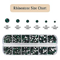 Flatback Crystal Rhinestones 3792 Pieces Round Nail Gems Non Hotfix Rhinestone Ss6Ss20 Mixed Sizes Nail Art Rhinestones For A