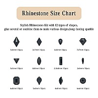 Nail Rhinestones Flatback Crystal Rhinestones For Nail 120 Pcs Multi Shapes Glass Nail Art Decorations Rhinestones For Acrylic