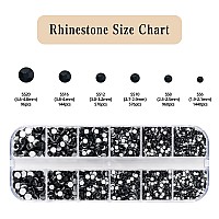 Flatback Crystal Rhinestones 3792 Pieces Round Nail Gems Non Hotfix Rhinestone Ss6Ss20 Mixed Sizes Nail Art Rhinestones For A