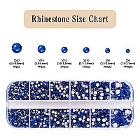 Flatback Crystal Rhinestones 3792 Pieces Round Nail Gems Non Hotfix Rhinestone Ss6Ss20 Mixed Sizes Nail Art Rhinestones For A