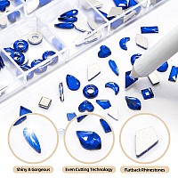 Nail Rhinestones, Flatback Crystal Rhinestones for Nail 120 Pcs Multi Shapes Glass Nail Art Decorations Rhinestones for Acrylic Nails DIY Nail Art Design