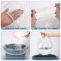 Noverlife 100Pcs Disposable Pedicure Spa Liners, Clear Plastic Single Use Foot Spa Liners, Disposable Foot Tub Liner One-Off Foot Bath Basin Bags For Foot Pedicure Spa Beauty Salon Hotel Home Use