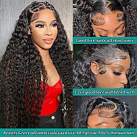 26Inch Deep Wave Lace Front Wigs Human Hair 180 Density Brazilian Virgin 13X4 Deep Curly Wave Frontal Wig Humsn Hair For Black