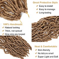 Alrence Faux Locs Crochet Hair Blonde 30 Inch 7 Packs Soft Locs Long Crochet Locs Goddess Locs Natural Synthetic Pre looped Crochet Braids For Butterfly Locs Crochet Hair (30 Inch (Pack of 7), 27#)