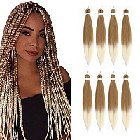 Pre Stretched Braiding Hair 26 Inch 8 Packs Professional Soft Yaki Braiding Hair For Braids Hot Water Setting Synthetic Crochet