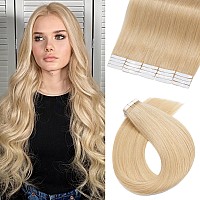 Benehair Remy Tape In Hair Extensions Human Hair Natural Blonde Seamless Skin Weft Tape In Real Human Hair Extensions Straight H