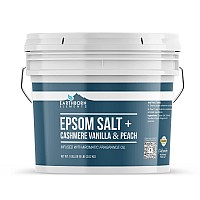 Earthborn Elements Cashmere Vanilla Peach Epsom Salt 8 Lb Pure Undiluted Soaking Salt With Fragrance