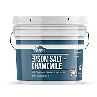 Earthborn Elements Chamomile Epsom Salt 8 Lb Pure Undiluted Soaking Salt With Fragrance Dried Flowers