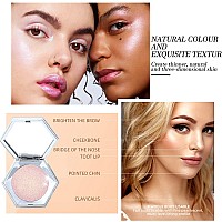 Shimmer Body Highlighter Makeup Glitter Palette Face Highlight Contour Makeup Palette Shimmer Bronzer Palette Highlighter Powder Long Lasting Waterproof Facial Cosmetic Glow Illuminator (Rose Gold)