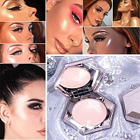 Shimmer Body Highlighter Makeup Glitter Palette Face Highlight Contour Makeup Palette Shimmer Bronzer Palette Highlighter Powder Long Lasting Waterproof Facial Cosmetic Glow Illuminator (Rose Gold)