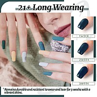 Jewhiteny 45 Pcs Gel Nail Polish Kit Soak Off Nail Lamp Gel Polish Starter Kit With 2Pcs Glossy Matte Top Coat And 2Pcs Base