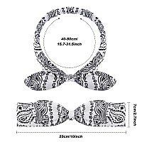 2 Pieces Bandana Headband For Women Knot Retro Print Headbands Paisley Print Headband Headwrap Adjustable Headwrapwhite Black