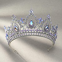 Sweetv Purple Queen Crown For Women Wedding Tiara For Bride Princess Tiara Quinceanera Pageant Crown Diadem Crystal Headpiec