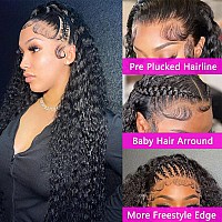 Zhengshuo Deep Wave Lace Front Wigs Human Hair 13X4 Deep Wave Hd Frontal Wig For Black Women Pre Plucked With Baby Hair Curly Hu