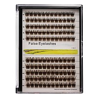 Bodermincer 120 Clusters 10mm+12mm/12mm+14mm/14mm+16mm Mixed Wide Cluster False Eyelash Individual Cluster EyeLashes Grafting Fake False Eyelashes Eyelash Extension (Brown-12+14mm Mixed)