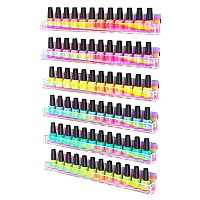 Femeli Nail Polish Wall Rack Iridescent 15 Inch