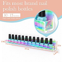 Femeli Nail Polish Wall Rack Iridescent 15 Inch