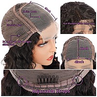 Deep Wave Lace Front Wigs Human Hair For Black Women 180 Density Brazilian Virgin Hair 4X4 Lace Closure Wig Human Hair Glueless