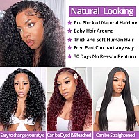 Deep Wave Lace Front Wigs Human Hair For Black Women 180 Density Brazilian Virgin Hair 4X4 Lace Closure Wig Human Hair Glueless