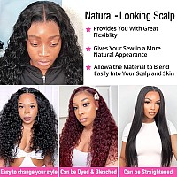 Aisi Deep Wave Lace Front Wigs Human Hair Hd Transparent 4X4 Lace Closure Wigs For Black Women 180 Density Curly Wet And Wavy W