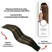 Natural Black To Chestnut Brown Tape In Hair Extensions Human Hair Extensions Silky Straight For Fashion Women 20 Pcspackage16