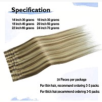 Tape In Hair Extensions 18P613 Mixed Bleach Blonde 100 Remy Human Hair Extensions Silky Straight For Fashion Women 20 Pcspacka