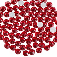 Beadsland 2880Pcs Flat Back Crystal Rhinestones Round Gems For Nail Art And Craft Glue Fixdark Siamss102729Mm