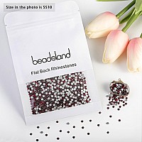 Beadsland 2880Pcs Flat Back Crystal Rhinestones Round Gems For Nail Art And Craft Glue Fixdark Siamss102729Mm