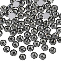 Beadsland 2880Pcs Flat Back Crystal Rhinestones Round Gems For Nail Art And Craft Glue Fix Black Diamond Ss10 2729Mm