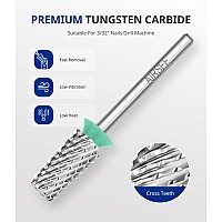 Airsee Tungsten Carbide Acrylic Nail Drill Bit Efile Electric File Machine Head Tip For Manicure Polishing Art Remove Gel 332