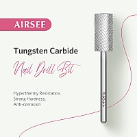 Airsee Tungsten Carbide Acrylic Nail Drill Bit Efile Electric File Machine Head Tip For Manicure Polishing Art Remove Gel 332