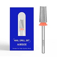 Airsee Tungsten Carbide Acrylic Nail Drill Bit Efile Electric File Machine Head Tip For Manicure Polishing Art Remove Gel 332