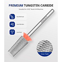 Airsee Tungsten Carbide Acrylic Nail Drill Bit Efile Electric File Machine Head Tip For Manicure Polishing Art Remove Gel 332