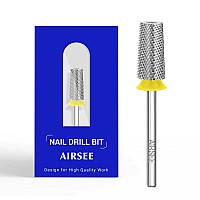 Airsee Tungsten Carbide Acrylic Nail Drill Bit Efile Electric File Machine Head Tip For Manicure Polishing Art Remove Gel 332