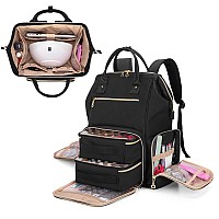 Bafaso Nail Polish Organizer Backpack Holds 56 Bottles And A Nail Lamp Nail Polish Bag With 2 Removable Pouches And Tools Stora