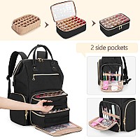 Bafaso Nail Polish Organizer Backpack Holds 56 Bottles And A Nail Lamp Nail Polish Bag With 2 Removable Pouches And Tools Stora