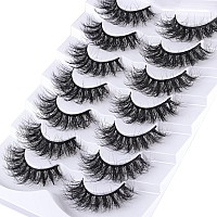 Mebver False Eyelashes Cat Eye Faux Mink Lashes Natural Look Fluffy Wispy Lashes That Look Like Extensions Pestaas Postizas D Cu