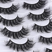 Mebver False Eyelashes Cat Eye Faux Mink Lashes Natural Look Fluffy Wispy Lashes That Look Like Extensions Pestaas Postizas D Cu