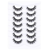 Mebver False Eyelashes Cat Eye Lashes Faux Mink Lashes Natural Look Fluffy Wispy Lashes That Look Like Extensions Pestaas Postiz