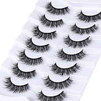 Mebver False Eyelashes Cat Eye Lashes Faux Mink Lashes Natural Look Fluffy Wispy Lashes That Look Like Extensions Pestaas Postiz