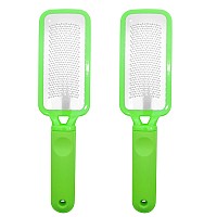 Professional Foot Files Kit 2Pcs Foot Scrub Supplies Stainless Steel Foot Files Green