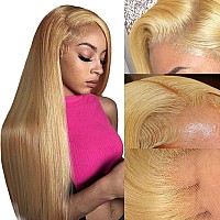 Lzgye Honey Blonde Lace Front Wig Human Hair 27 Color Straight Lace Frontal Wigs 13X4 Hd Transparent Glueless Lace Wig Pre Pluc