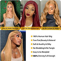 Lzgye Honey Blonde Lace Front Wig Human Hair 27 Color Straight Lace Frontal Wigs 13X4 Hd Transparent Glueless Lace Wig Pre Pluc