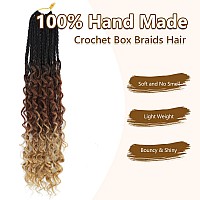 8 Packs Crochet Box Braids 18 Inch Boho Box Braids Crochet Braids Hair Bohomian Box Braid Crochet Hair Synthetic Braiding Hair