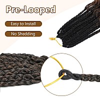 8 Packs Crochet Box Braids 18 Inch Boho Box Braids Crochet Braids Hair Bohomian Box Braid Crochet Hair Synthetic Braiding Hair